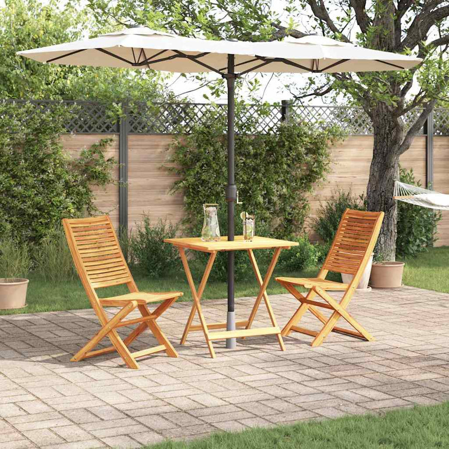 Vouw Bistro Set 3 pcs Bruin Massief Acaciahout