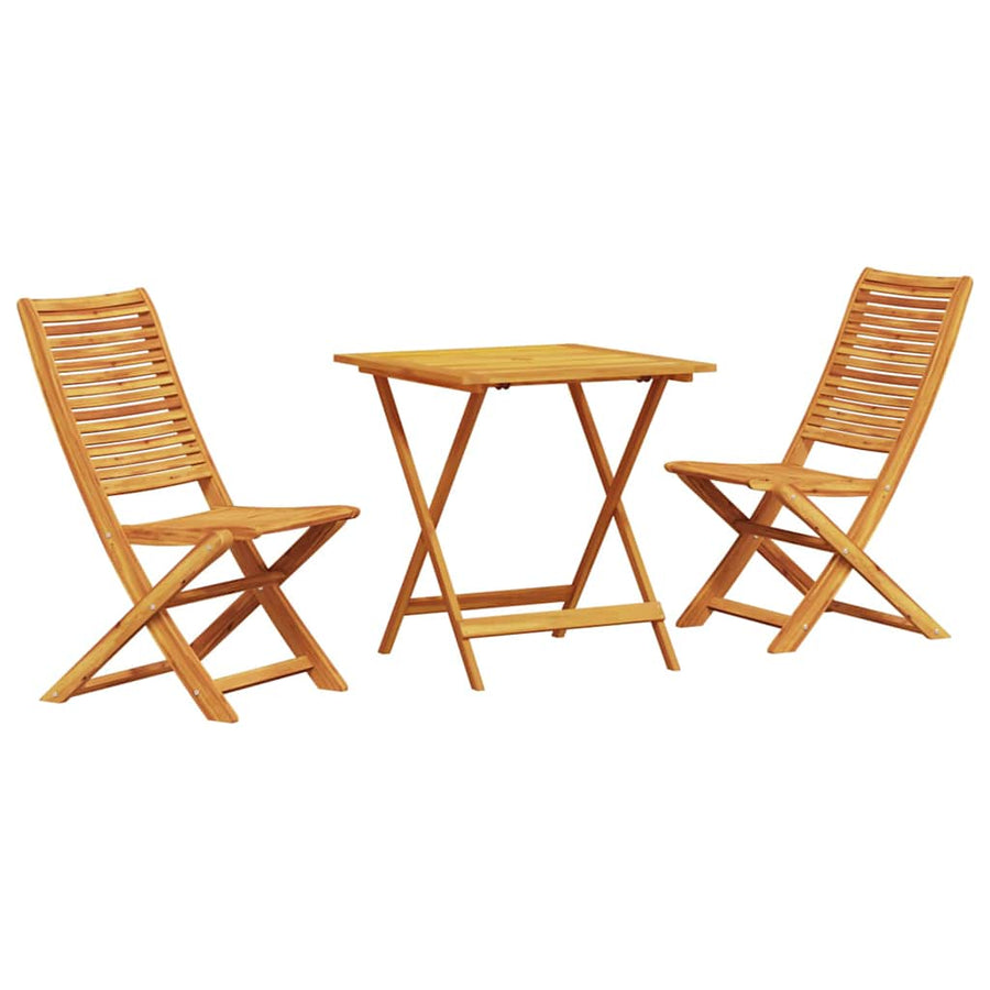 Vouw Bistro Set 3 pcs Bruin Massief Acaciahout