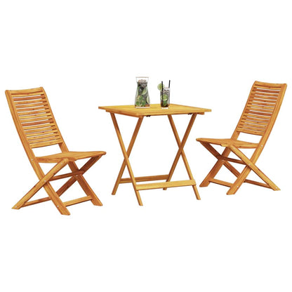 Vouw Bistro Set 3 pcs Bruin Massief Acaciahout