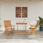 Bistro set 3-delig massief acaciahout bruin 70 cm