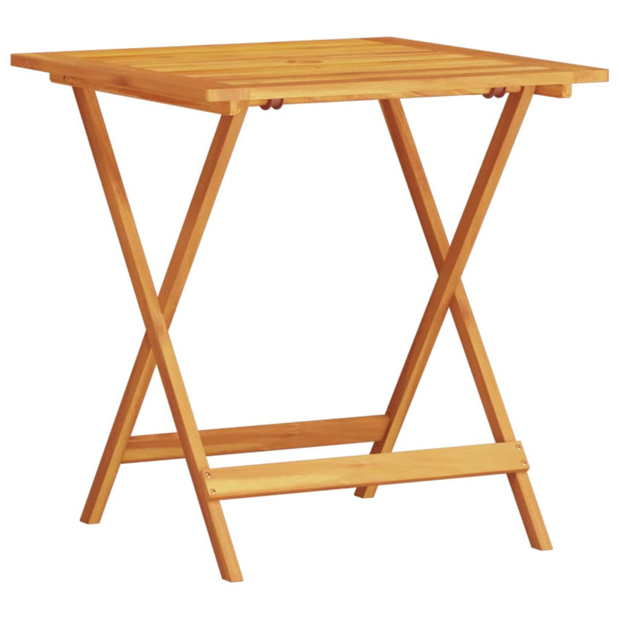 Vouw Bistro Set 3 Pcs Bruin Massief Acaciahout 70 cm lange tafel