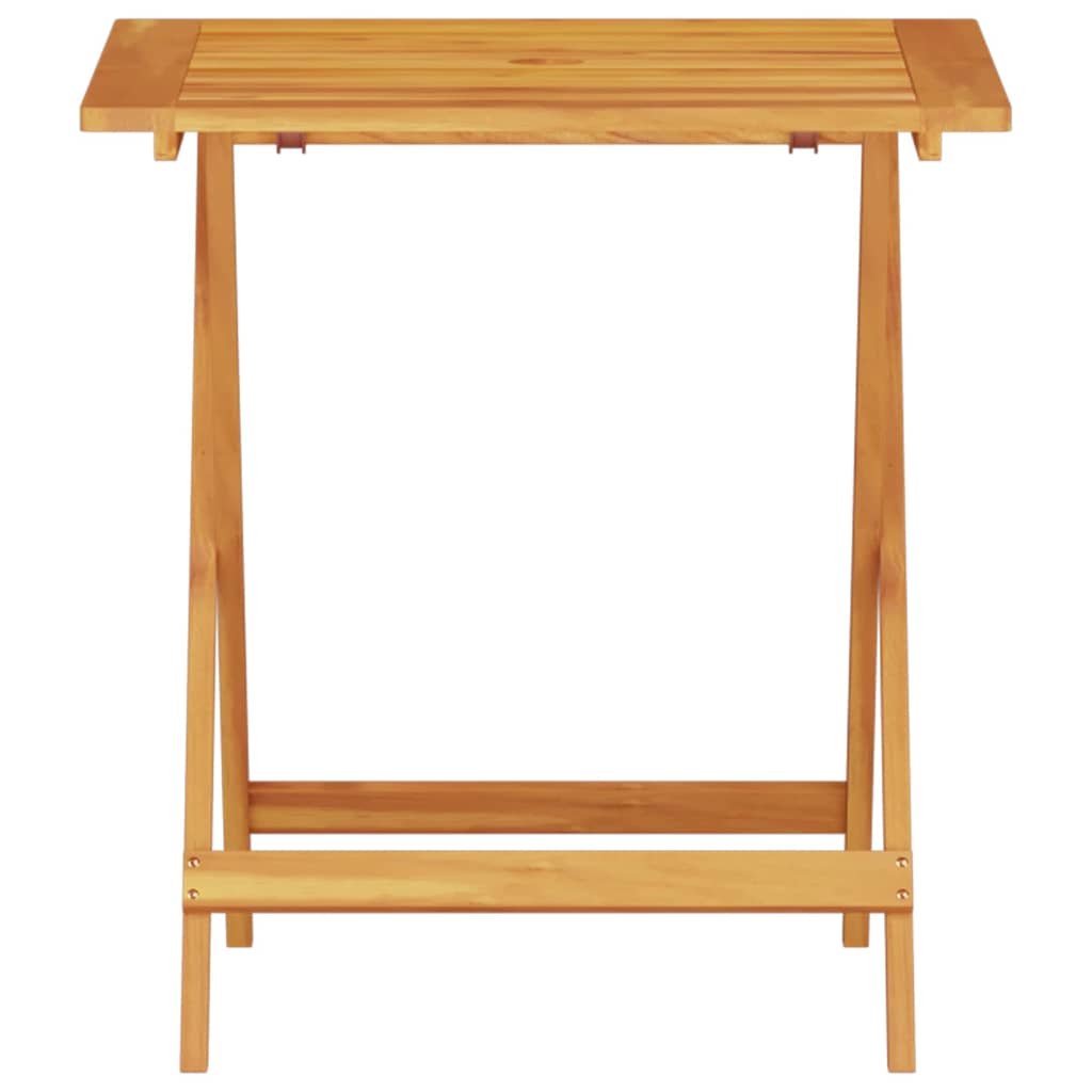 Vouw Bistro Set 3 Pcs Bruin Massief Acaciahout 70 cm lange tafel
