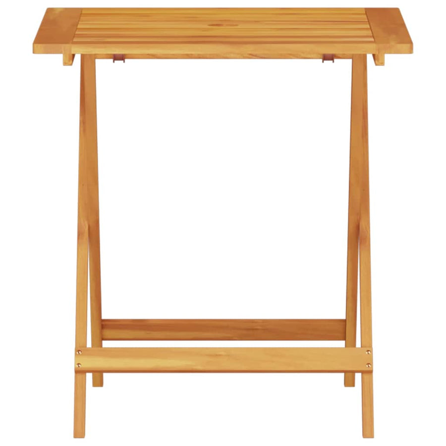 Vouw Bistro Set 3 Pcs Bruin Massief Acaciahout 70 cm lange tafel