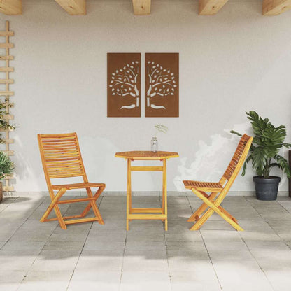 Vouw Bistro Set 3 pcs Bruin Massief Acaciahout