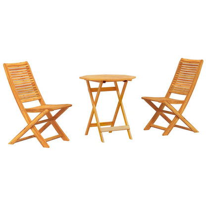 Vouw Bistro Set 3 pcs Bruin Massief Acaciahout