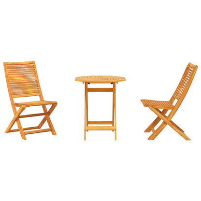 Vouw Bistro Set 3 pcs Bruin Massief Acaciahout