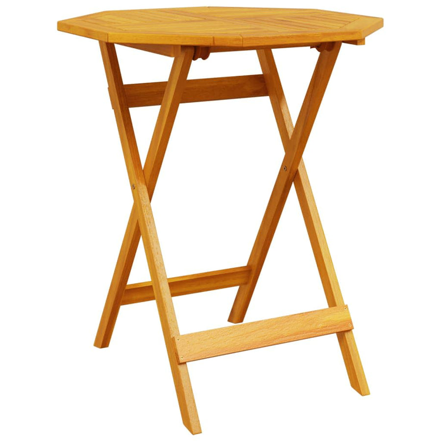 Vouw Bistro Set 3 Pcs Bruin Massief Acaciahout 70 cm tafel diameter
