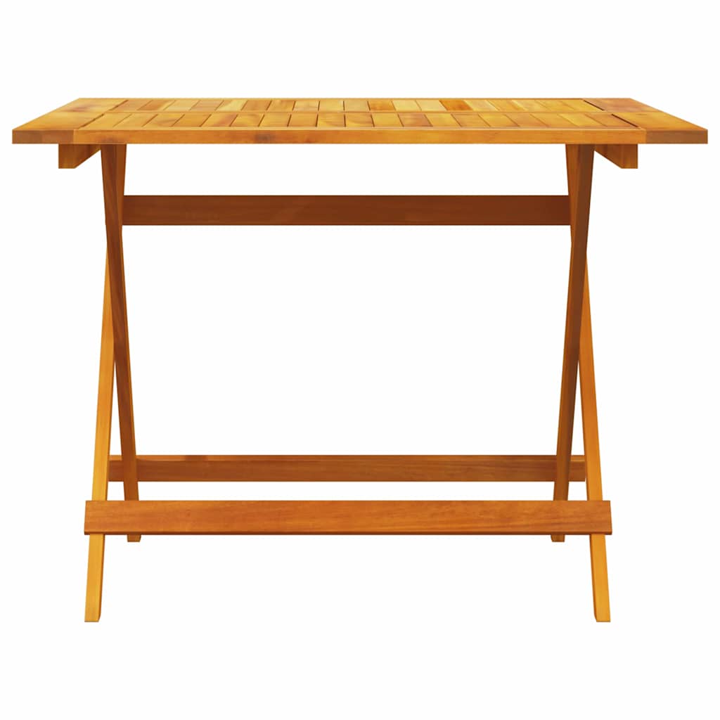 Tuin Eetset 5 Pcs Bruin Massief Acaciahout 4x stoel + vierkante tafel