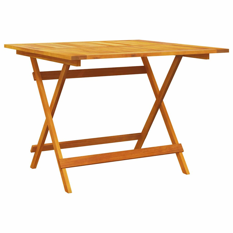 Tuin Eetset 5 Pcs Bruin Massief Acaciahout 4x fauteuil + vierkante tafel