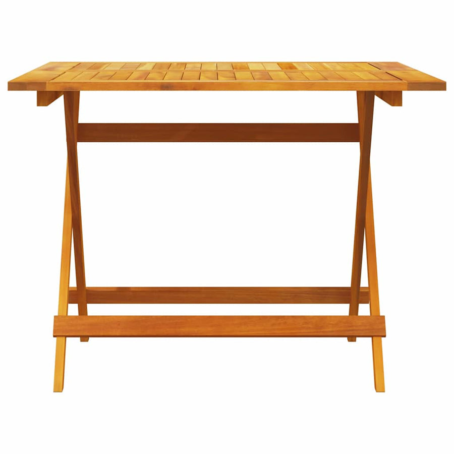 Tuin Eetset 5 Pcs Bruin Massief Acaciahout 4x fauteuil + vierkante tafel