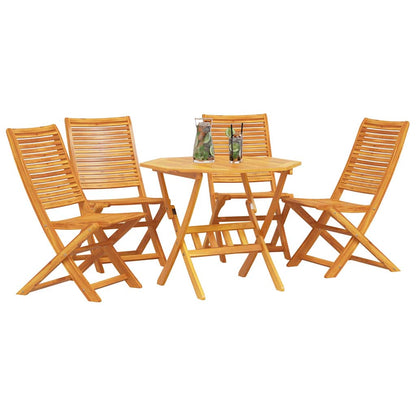 Tuin Eetset 5 Pcs Bruin Massief Acaciahout
