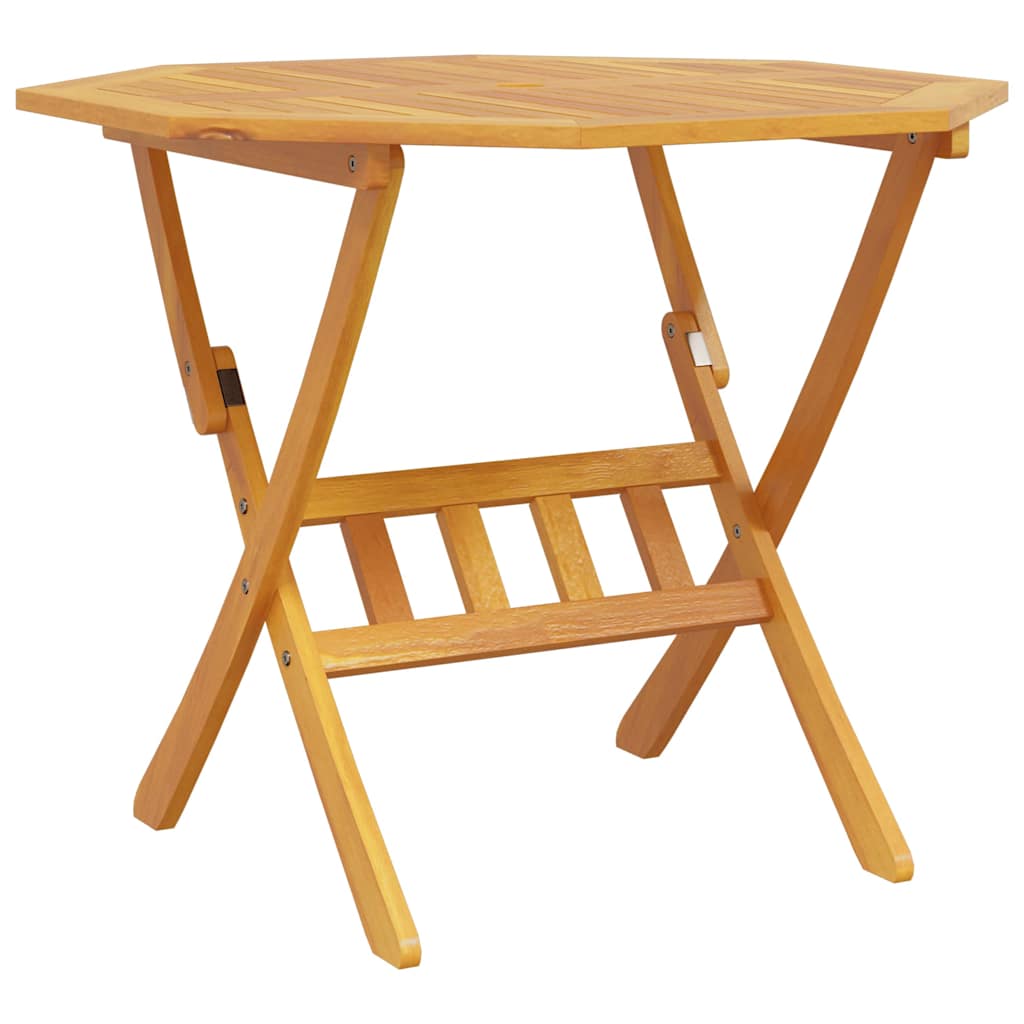 Tuin Eetset 5 Pcs Bruin Massief Acaciahout 4 armstoelen + octagonale tafel