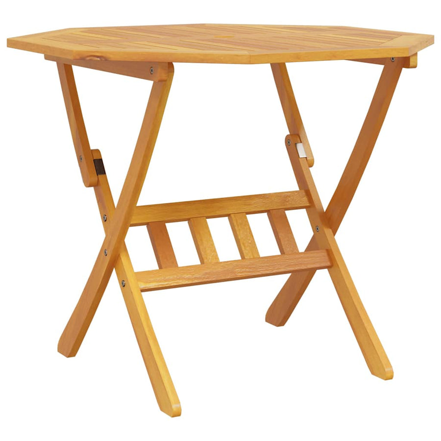 Tuin Eetset 5 Pcs Bruin Massief Acaciahout 4 armstoelen + octagonale tafel