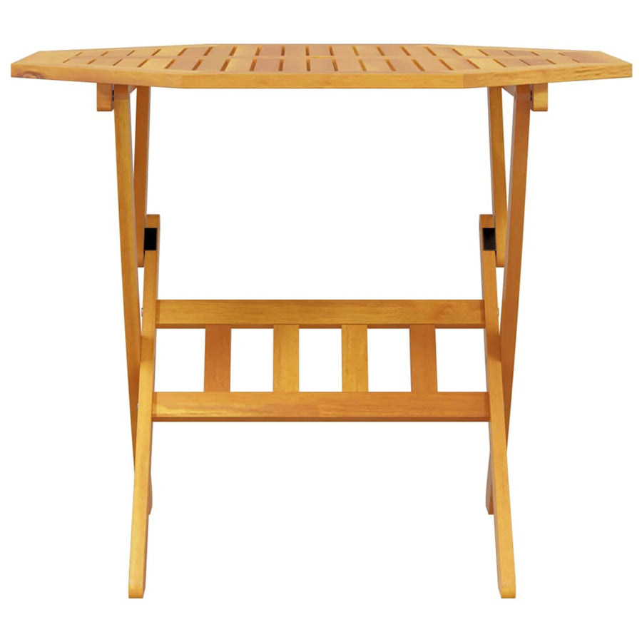 Tuin Eetset 5 Pcs Bruin Massief Acaciahout 4 armstoelen + octagonale tafel