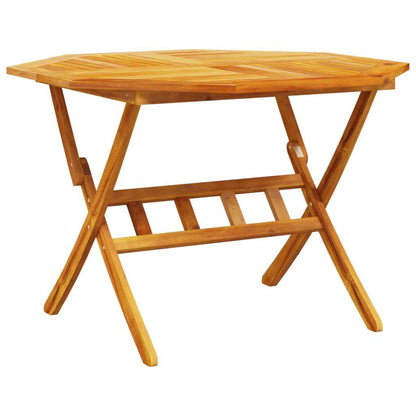 Tuin Eetset 5 Pcs Bruin Massief Acaciahout 4x stoel + ronde tafel