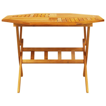 Tuin Eetset 5 Pcs Bruin Massief Acaciahout 4x stoel + ronde tafel