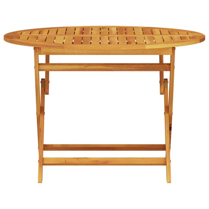 Tuin Eetset 5 Pcs Bruin Massief Acaciahout 4x stoelen + ronde tafel