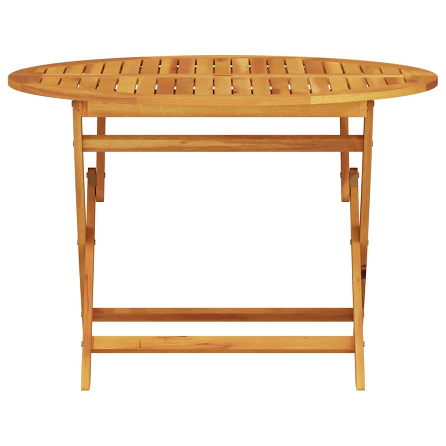 Tuin Eetset 5 Pcs Bruin Massief Acaciahout 4x fauteuil + ronde tafel