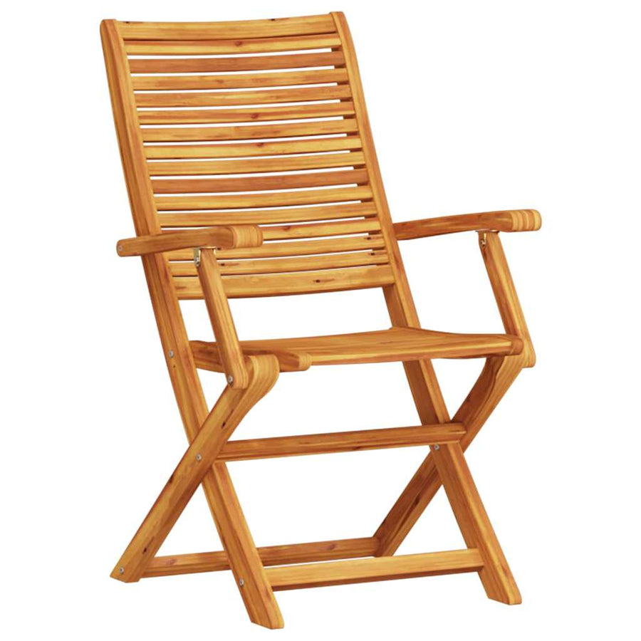 Tuin Eetset 7 Pcs Bruin Massief Acaciahout 6x armstoel + tafel