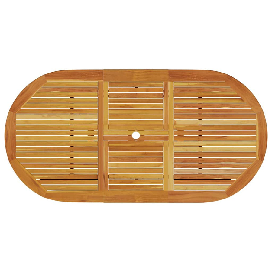Tuin eettafelset 5 pcs Bruin Massief Acaciahout