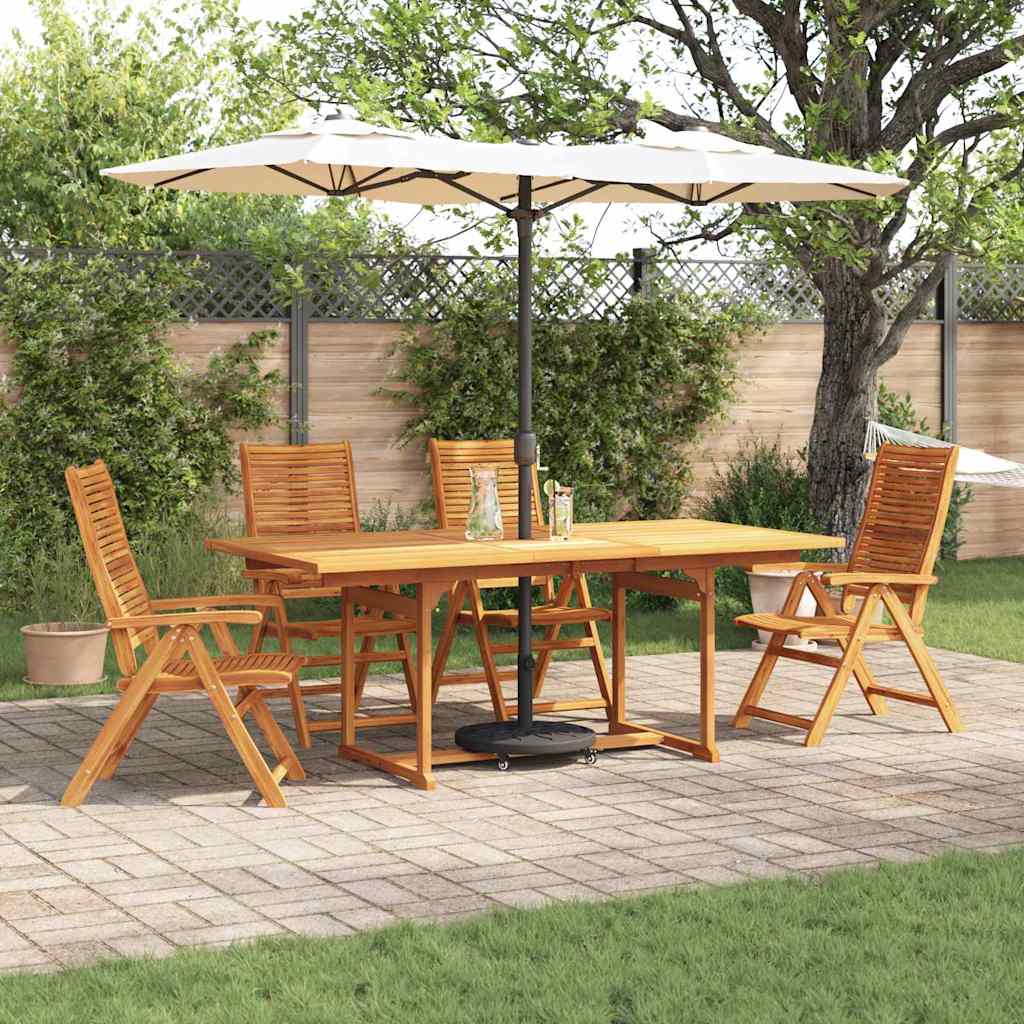 Tuin eettafelset 5 pcs Bruin Massief Acaciahout