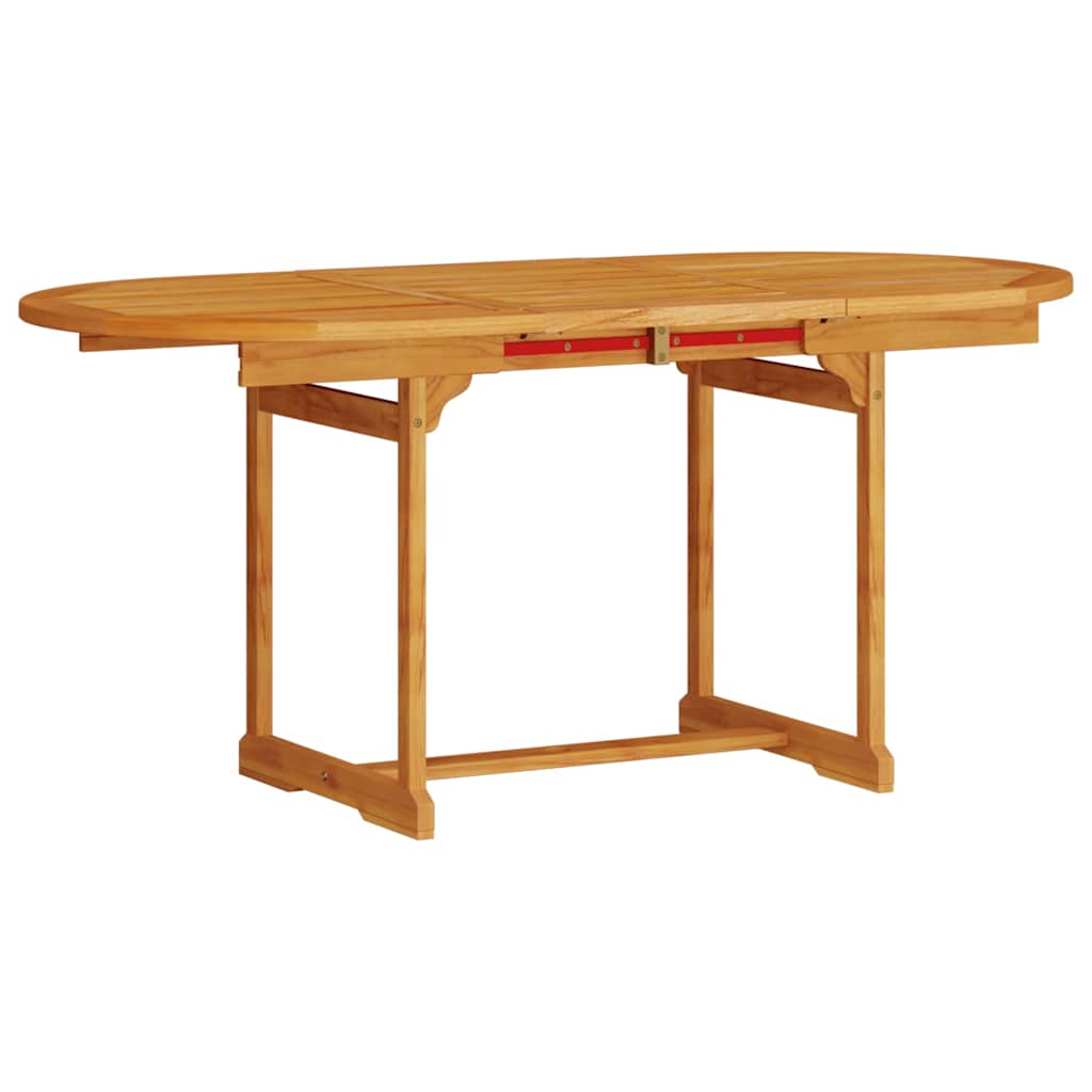 Tuin Eetset 5 Pcs Bruin Massief Acaciahout Ovale tafel + 4 stoelen