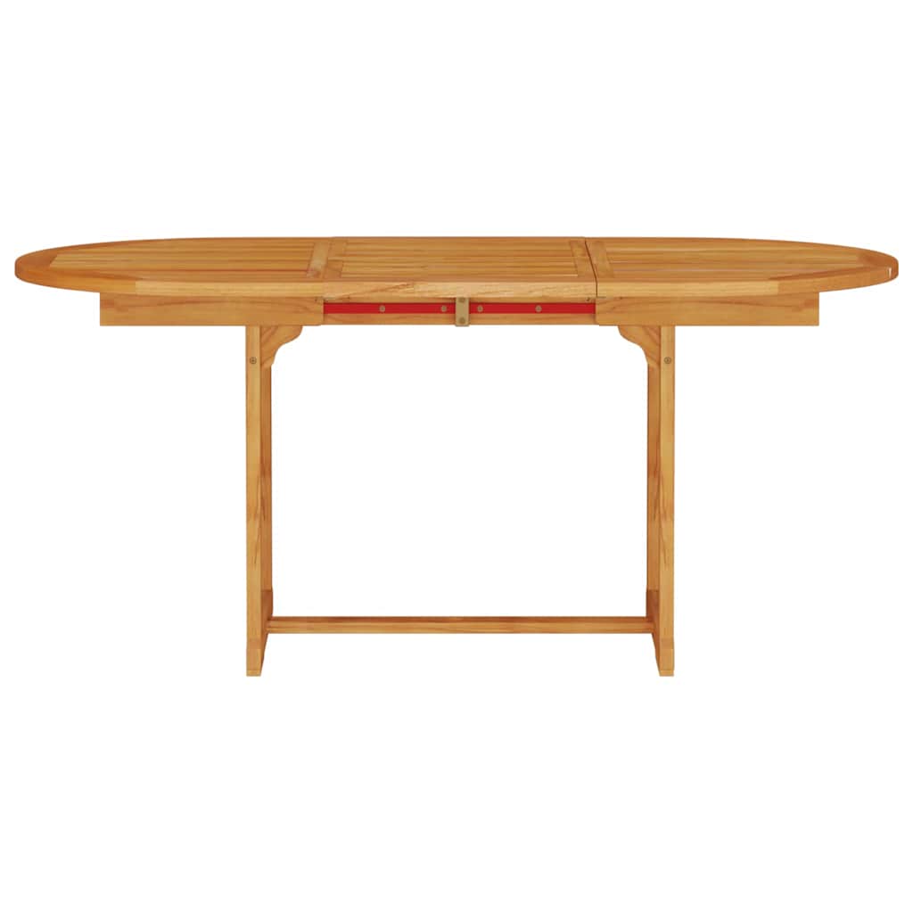 Tuin Eetset 5 Pcs Bruin Massief Acaciahout Ovale tafel + 4 stoelen