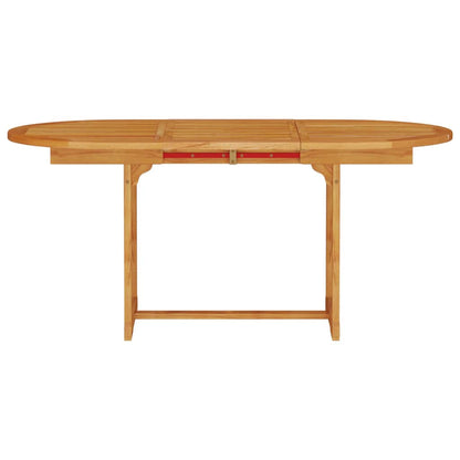 Tuin Eetset 5 Pcs Bruin Massief Acaciahout Ovale tafel + 4 stoelen