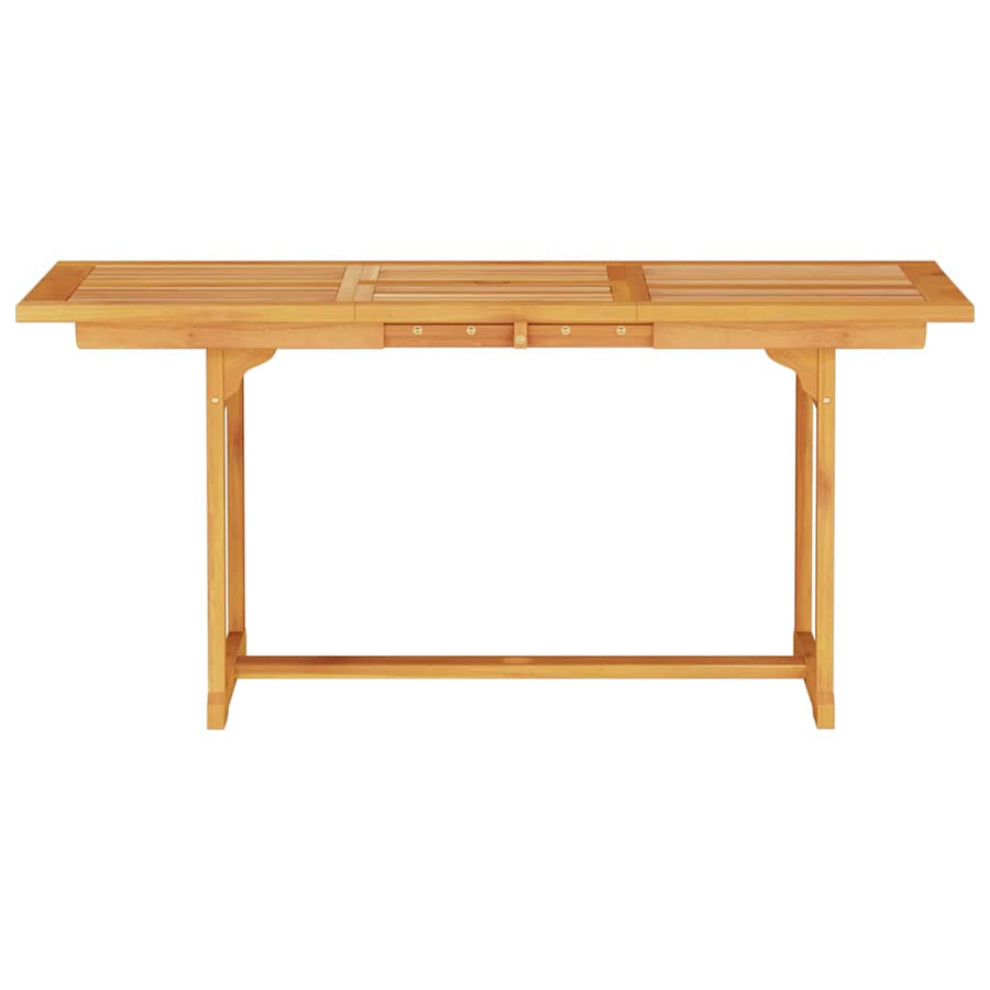 Tuin Eetset 5 Pcs Bruin Massief Acaciahout Rechthoekige tafel + 4 stoelen