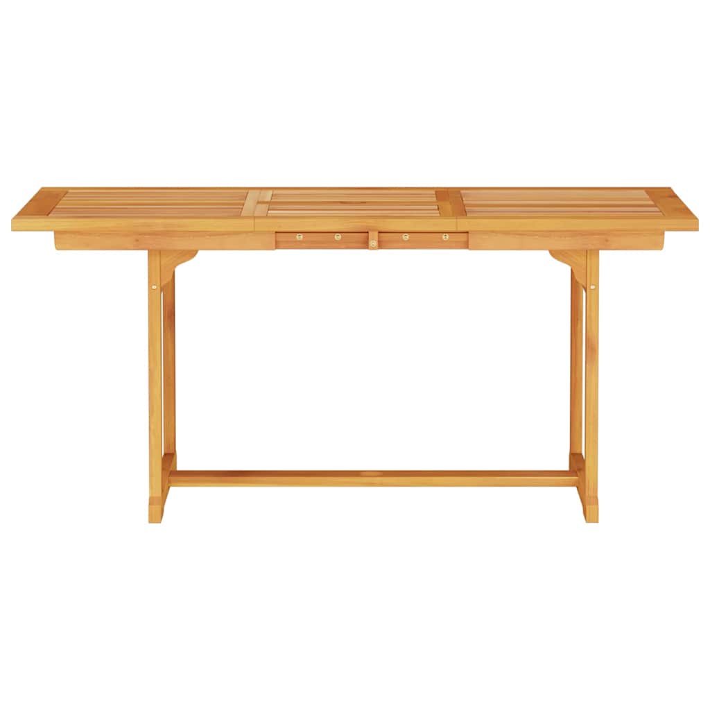 Tuin Eetset 7 Pcs Bruin Massief Acaciahout Rechthoekige tafel + 6 stoelen