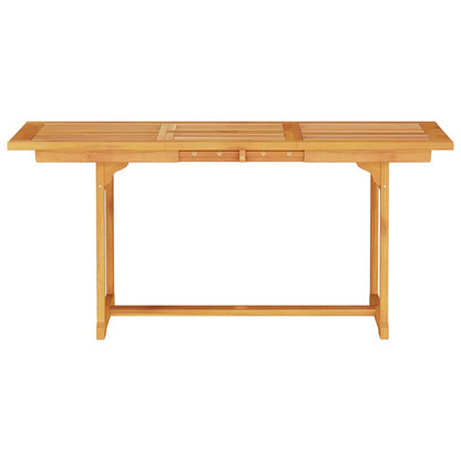 Tuin Eetset 7 Pcs Bruin Massief Acaciahout Rechthoekige tafel + 6 stoelen
