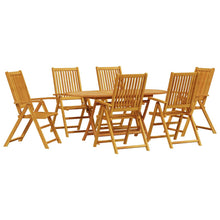 Tuin eettafelset 7 pcs Bruin Massief Acaciahout