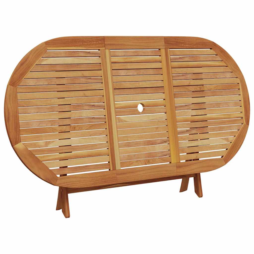 Tuin eettafelset 5 pcs Grijs Massief Acaciahout