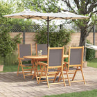 Garden Dining Set 5 pcs Anthracite Solid Acacia Wood