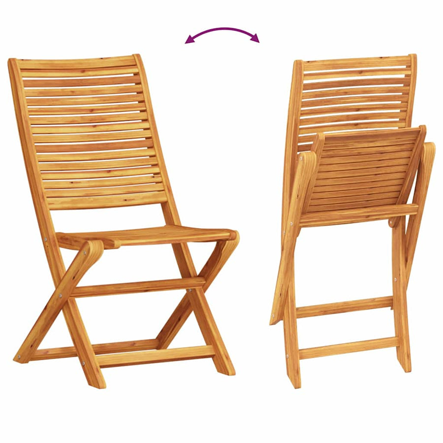 Tuin Eetset 5 Pcs Bruin Massief Acaciahout 4x stoel zonder armleuningen + tafel