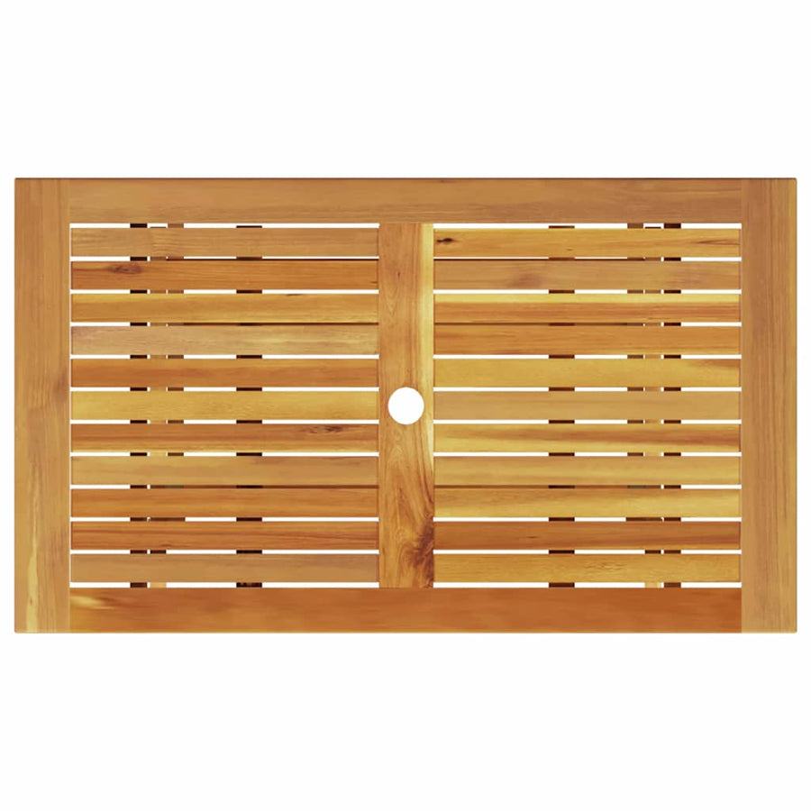 Tuin Eetset 5 Pcs Bruin Massief Acaciahout 4x stoel zonder armleuningen + tafel
