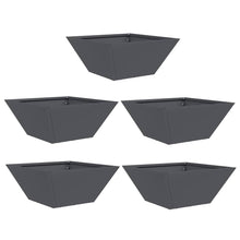 Plastic Plantenbak 5 pcs Antraciet 35 x 35 x 15 cm Staal