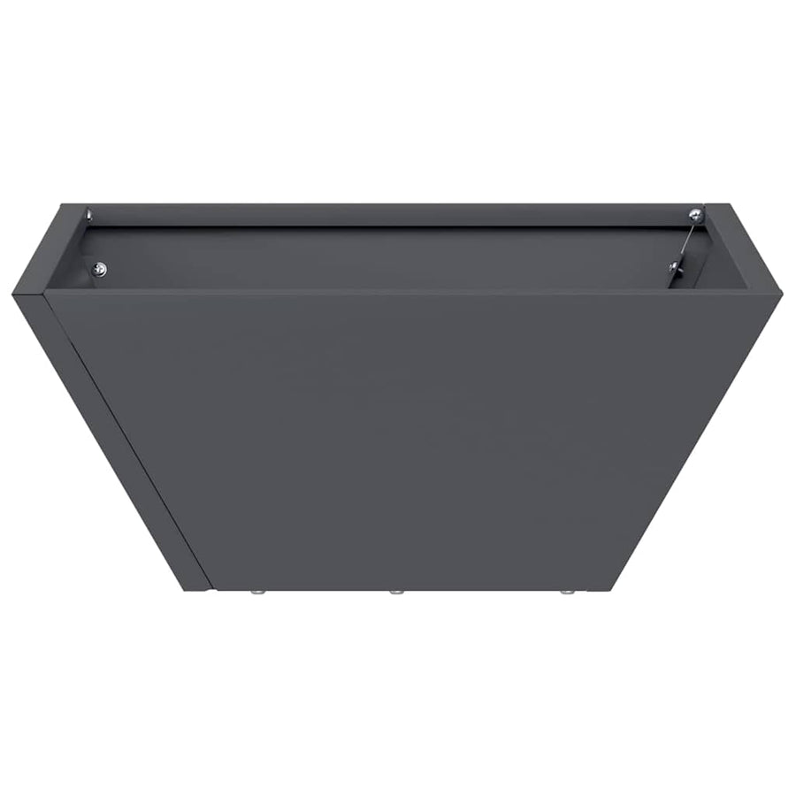 Plastic Plantenbak 5 pcs Antraciet 35 x 35 x 15 cm Staal