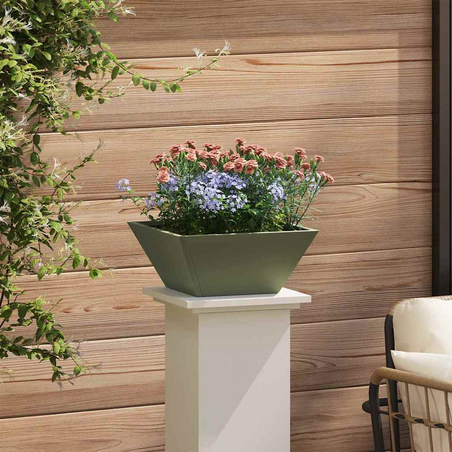 Tuin Bloempot Olijf Groen 35 x 35 x 15 cm Koudgewalst staal
