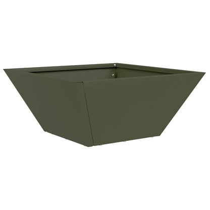 Tuin Bloempot Olijf Groen 35 x 35 x 15 cm Koudgewalst staal