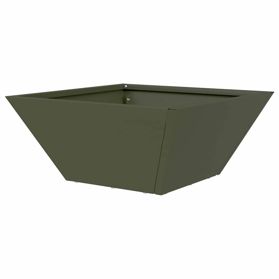 Tuin Bloempot Olijf Groen 35 x 35 x 15 cm Koudgewalst staal