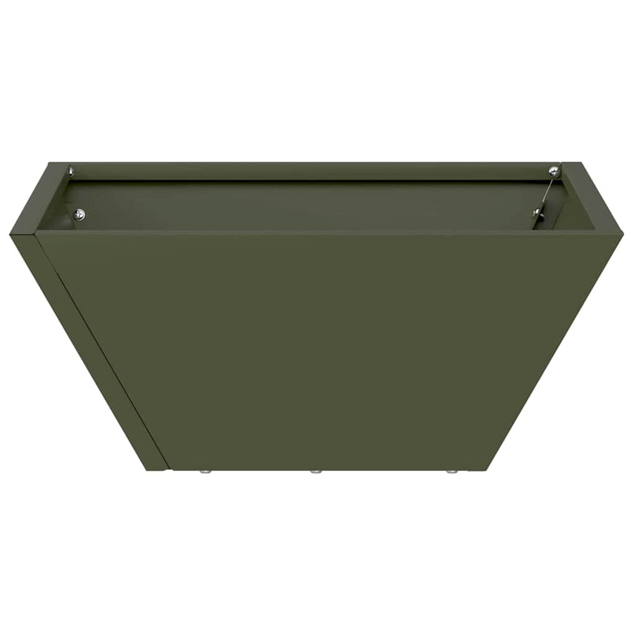 Tuin Bloempot Olijf Groen 35 x 35 x 15 cm Koudgewalst staal