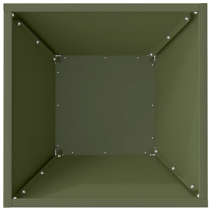 Tuin Bloempot Olijf Groen 35 x 35 x 15 cm Koudgewalst staal
