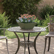 Plantenbak set 5 stuks olijfgroen 35x35x15 cm