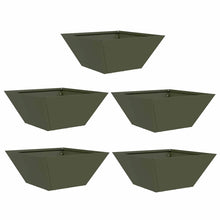 Plastic Plantenbak 5 pcs Olijfgroen 35 x 35 x 15 cm Staal