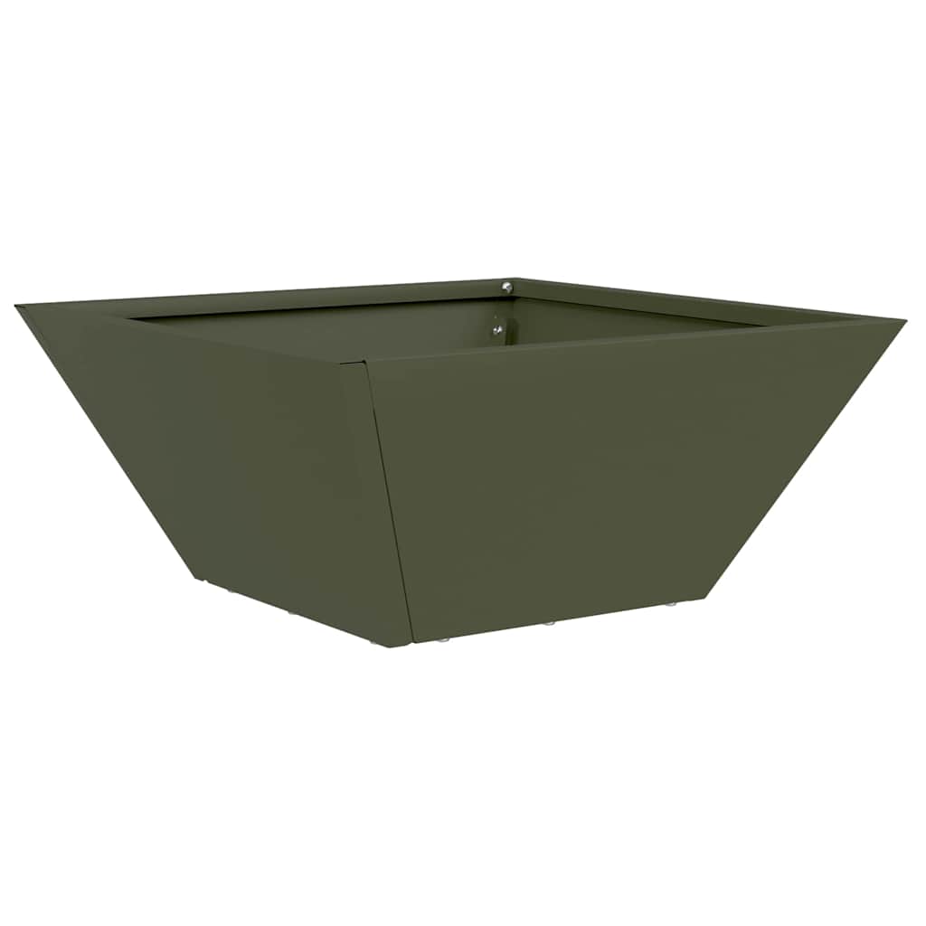 Plastic Plantenbak 5 pcs Olijfgroen 35 x 35 x 15 cm Staal