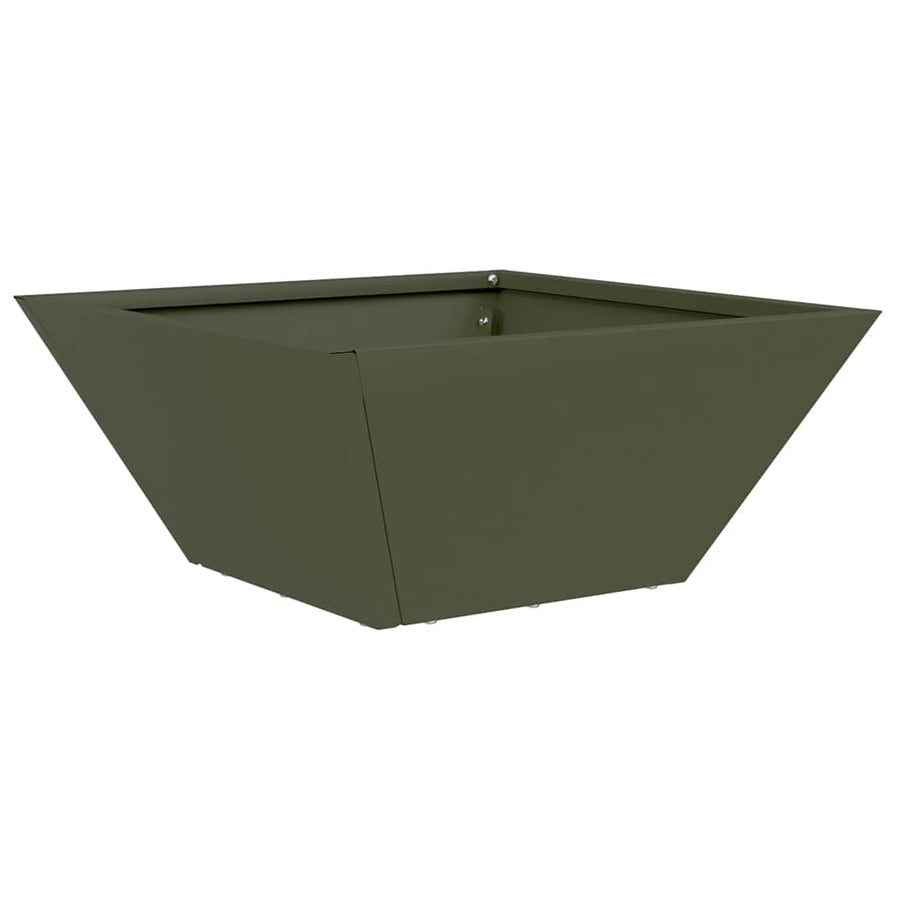 Plastic Plantenbak 5 pcs Olijfgroen 35 x 35 x 15 cm Staal