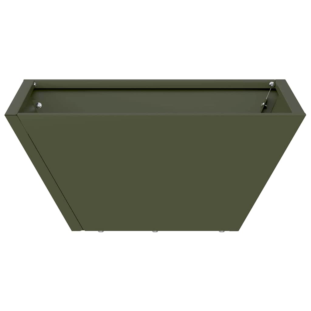 Plastic Plantenbak 5 pcs Olijfgroen 35 x 35 x 15 cm Staal