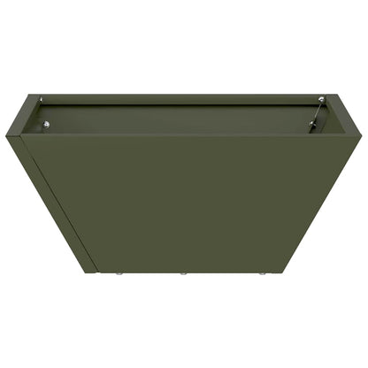 Plastic Plantenbak 5 pcs Olijfgroen 35 x 35 x 15 cm Staal