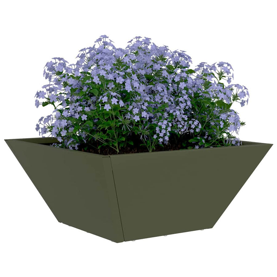 Plastic Plantenbak 5 pcs Olijfgroen 35 x 35 x 15 cm Staal